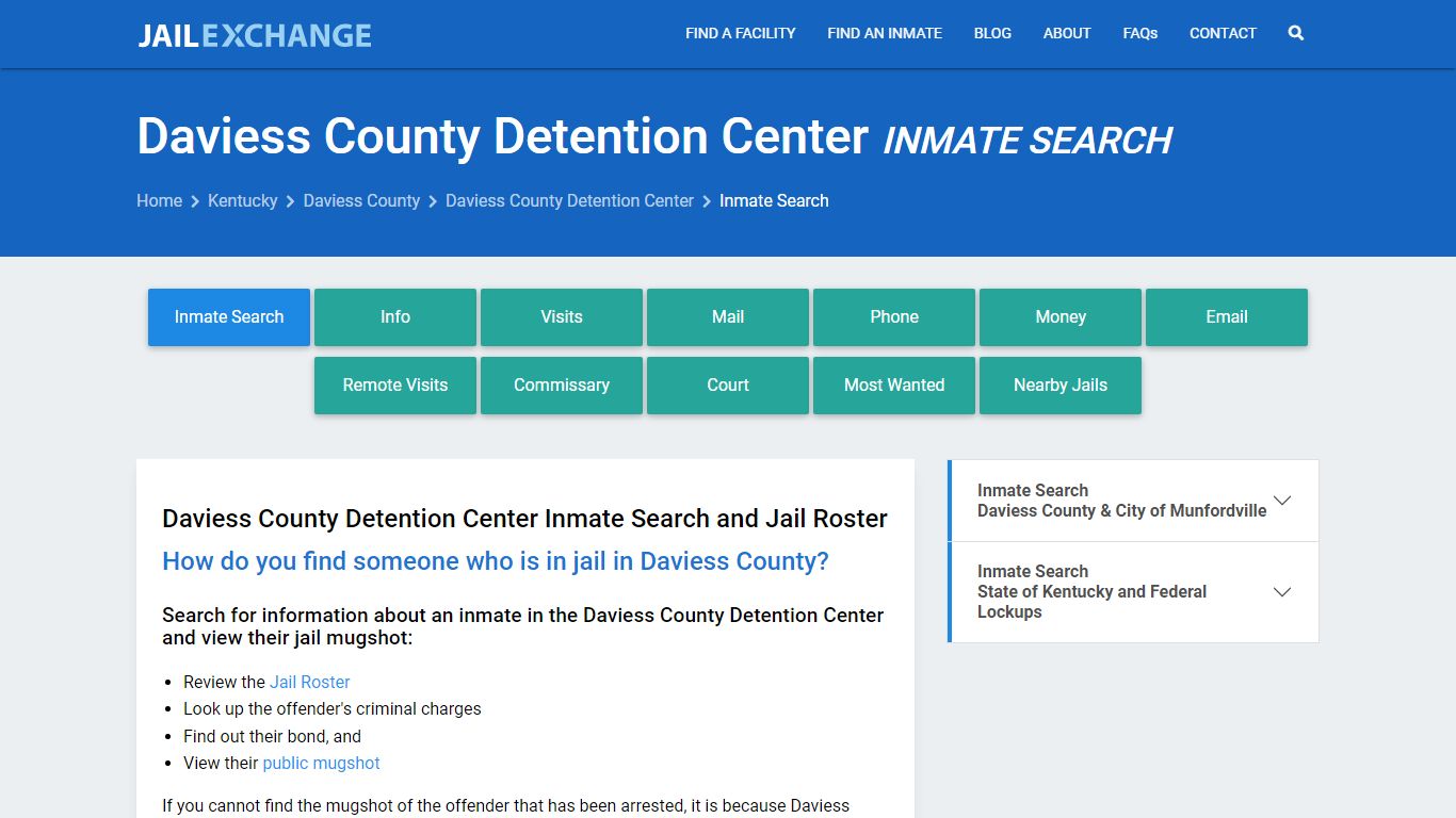 Daviess County Detention Center Inmate Search - Jail Exchange